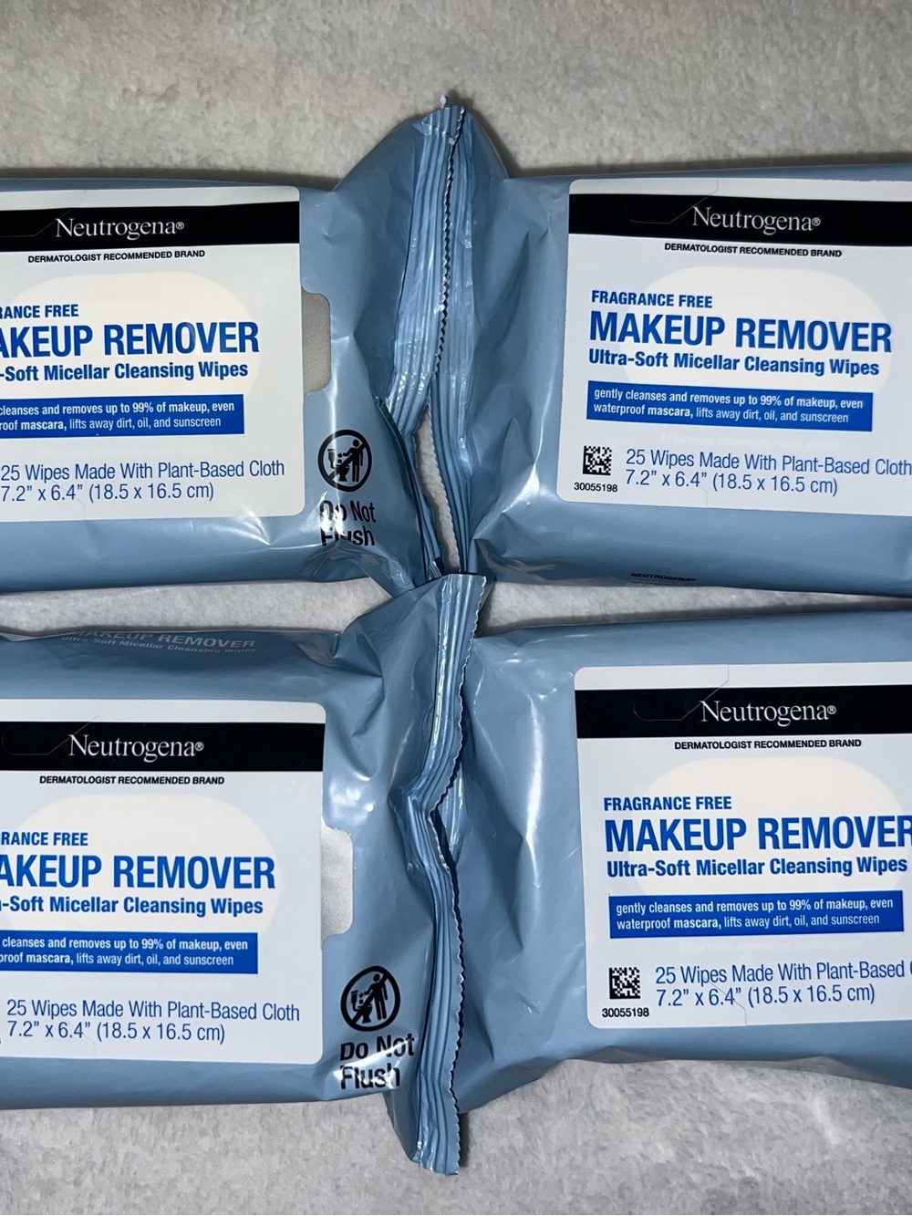 Neutrogena Fragrance Free Makeup Remover Wipes — Light Blue Pack